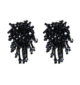 Oorbellen | Bunch of Shiny Beads | Black