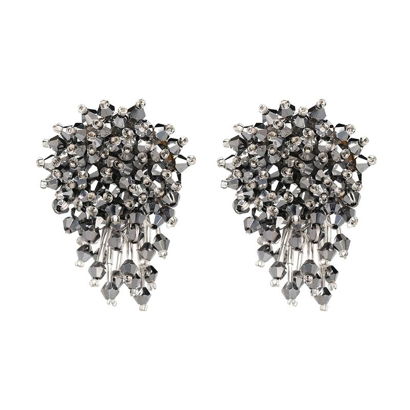oorbellen Bunch of Shiny Beads in zilver kleur