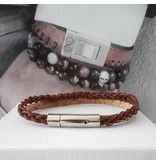 B & L Armband leer en kurk Cognac BL99834