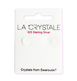 La Crystale Oorstekers Pink Flower met Swarovski® Crystals | 925 sterling zilver