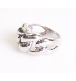 Ring | Stainless Steel | Gevlochten | Turned in