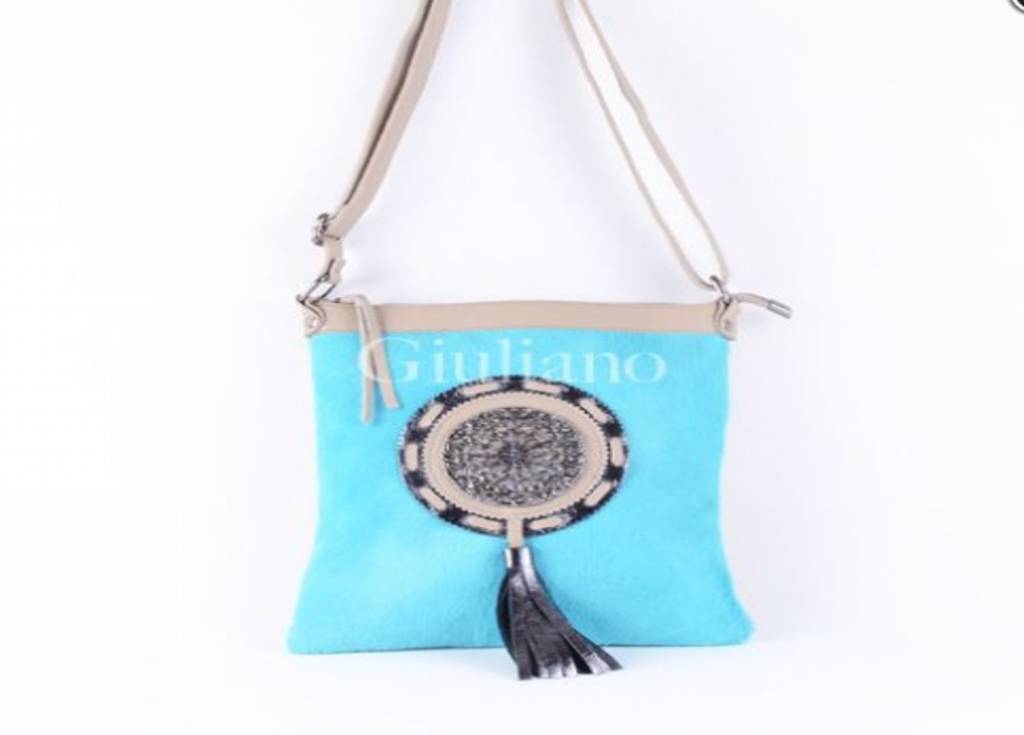 Giuliano Tas Ibiza stijl Turquoise