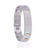 Armband - Silver Gold - Edelstaal -21 cm