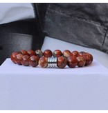 Sazou Jewels Armband Natural Stones Rode Jasper (Jaspis)