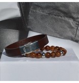 Sazou Jewels Armband Boys Leer Brown