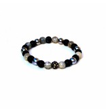 Sazou Jewels Armband Natural Stones Black  8432