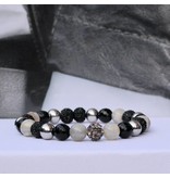 Sazou Jewels Armband Natural Stones Black  8432