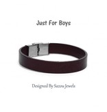 Sazou Jewels Armband Boys Leer Brown