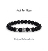 Sazou Jewels Armband Boys Natural Stones Black Onyx