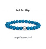 Sazou Jewels Armband Boys Natural Stones Blauwe Jade