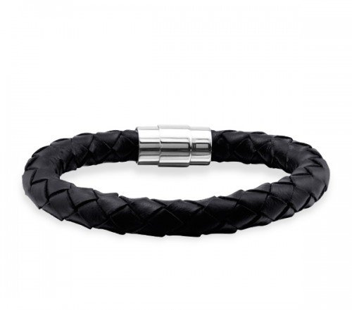 Sazou Jewels Armband Leer Black Cable