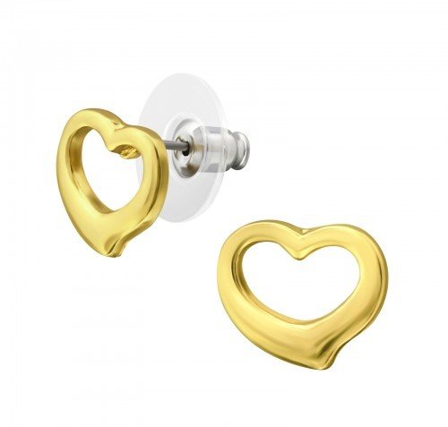 Oorstekers Heart Stainless Steel Gold Plated