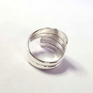 Zilveren eehamerde ring - 925 Sterling Zilver