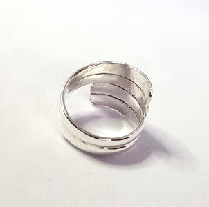 Zilveren Gehamerd ring - 925 Sterling Zilver