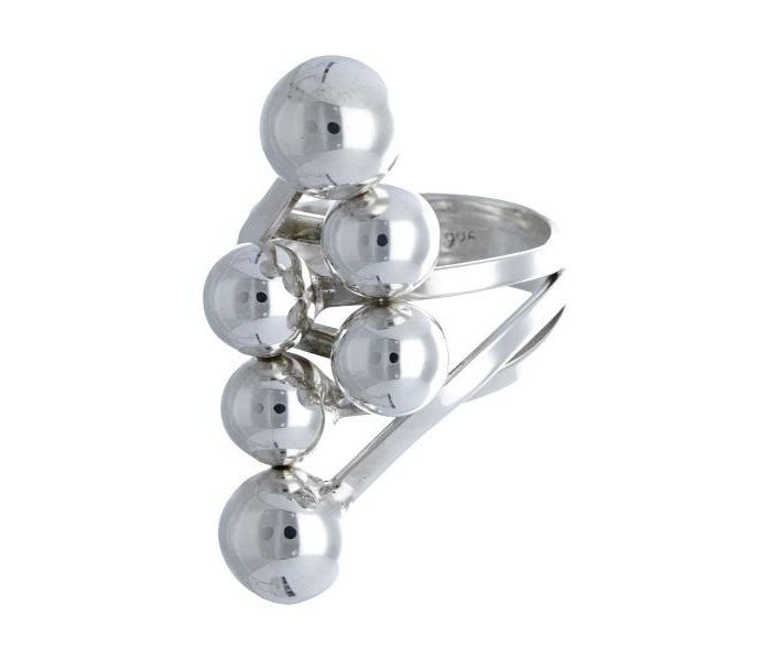 Zilveren ring met bolletjes Design - 925 Sterling Zilver