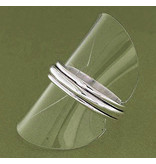 Zilveren smalle ring met binnenring - 925 Sterling Zilver