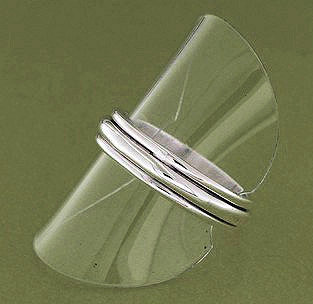 Zilveren smalle ring met binnenring - 925 Sterling Zilver