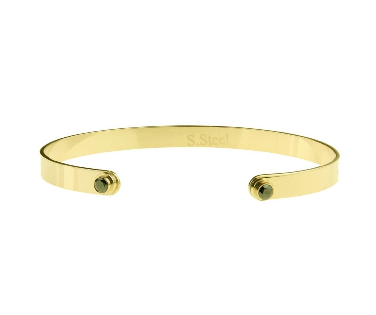 Open armband Melanie van stainless steel Gold plated