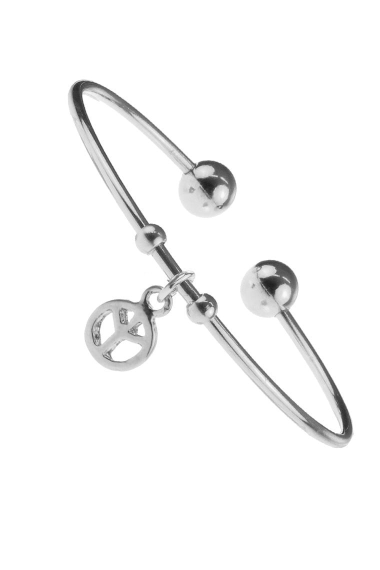 Open bangle armband Peace van Stainless Steel 316L