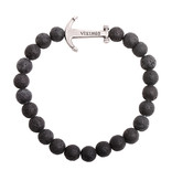 Elastische armband Vikings - imitatie Black Lava