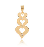 Hanger Hearts Stainless Steel Gold