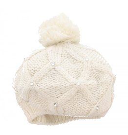 Beanie met crystals Off White | M005