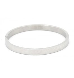 Armband - Bangle Stainless Steel Zebra Zilver Plated