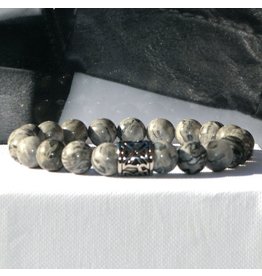 Sazou Jewels Armband Natural Stones Picasso Jaspis Grey