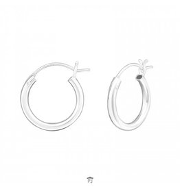 Oorbellen | Creolen | 925 Sterling Zilver | 15 mm