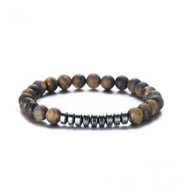 Armband Natural Stones |  Tijgeroog | Hematiet