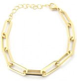 Grove schakel Armband Stainless Steel Gold Plated