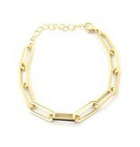 Grove schakel Armband Stainless Steel Gold Plated