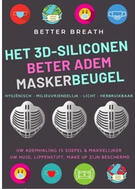 3-D siliconen Better Breath mondkapjes