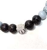 Sazou Jewels Armband Boys  - Natural Stones met lava en hematiet mandala spacer