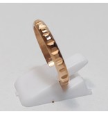 Stainless Steel ring Blox rosé plated