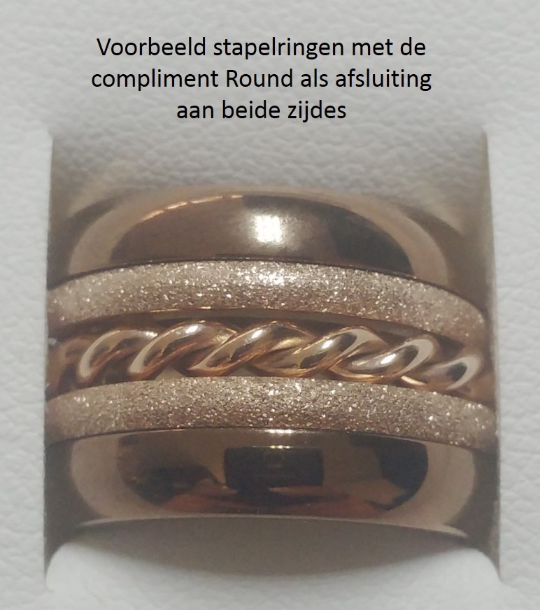 Ohlala Ohlala aansluit ring Complement Round Choco