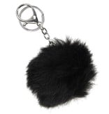 Tas,- Sleutelhanger fluffy Bont Bol Black