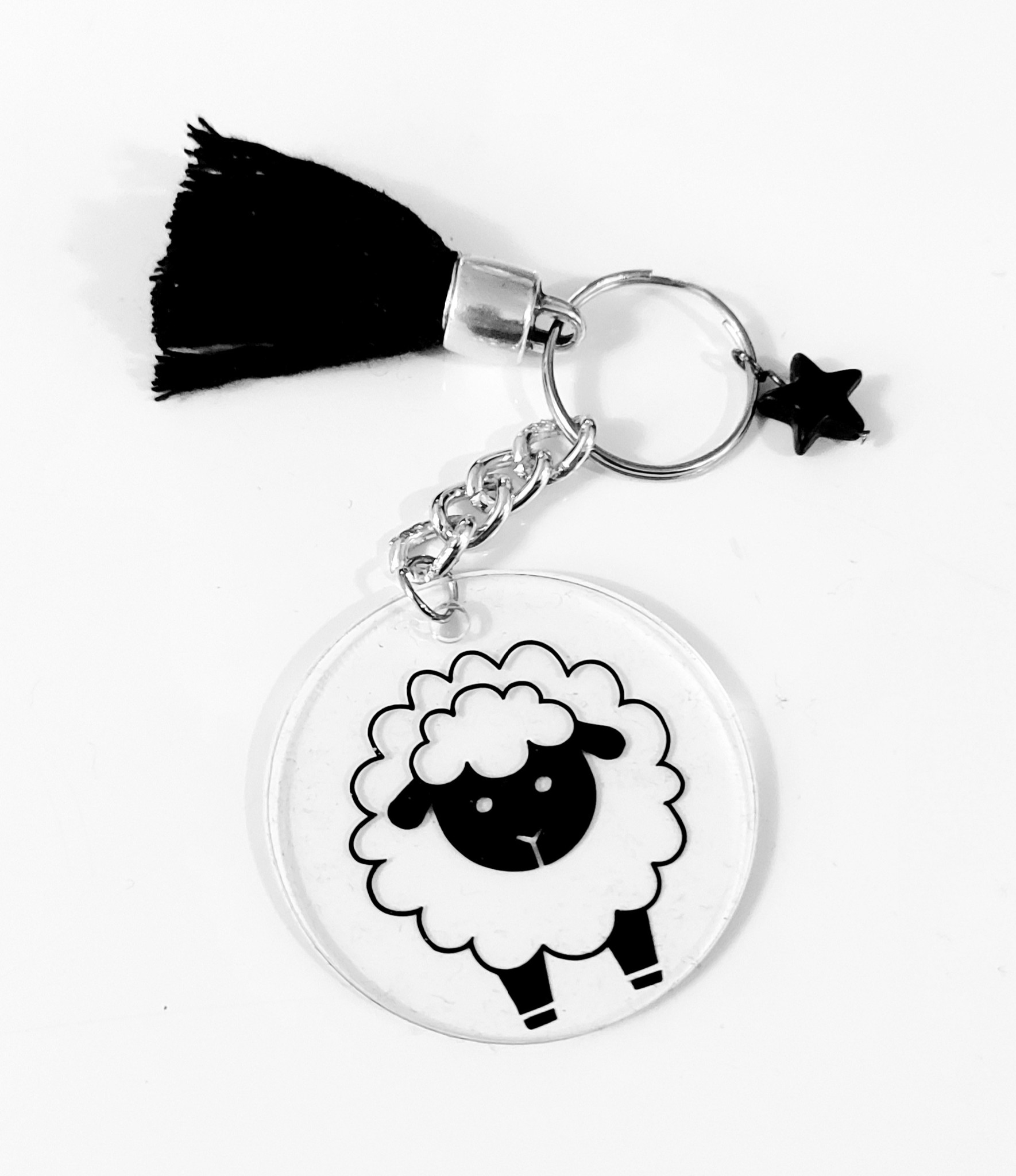 Sleutelhanger Schaap, flos en ster