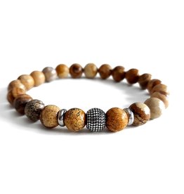 Sazou Jewels Armband Natural Stones Matte Jaspis