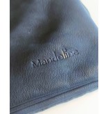 Blauwe tas Mandoline met decoratieve steentjes