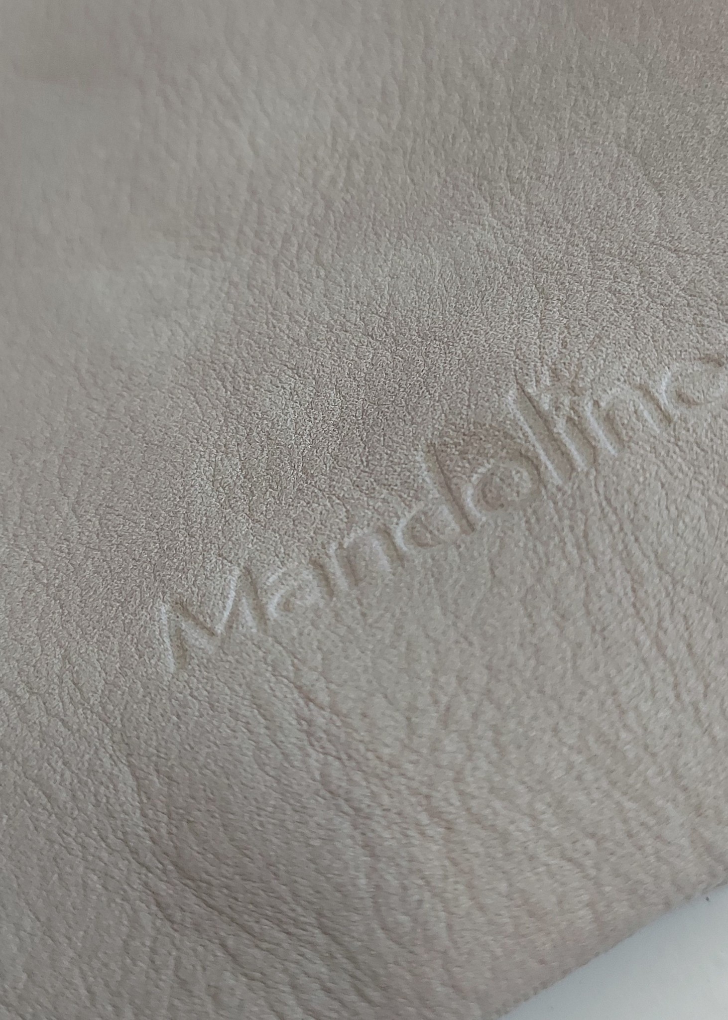 Beige Oker tas Mandoline met decoratieve steentjes