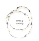 Ketting Zoetwater Parels met metalen buisjes