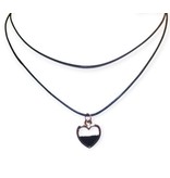 Choker Black Heart Gold