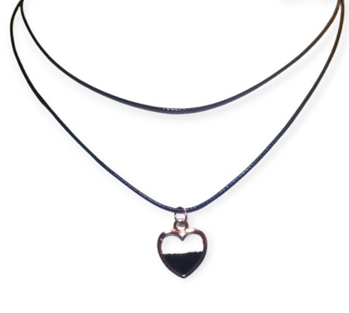 Choker Black Heart Gold