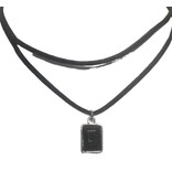 Choker Black Rectangle Gold - 2012