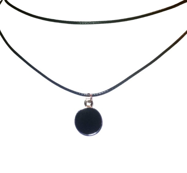 Choker Black Round Drop