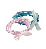 Kids Only Set van 6 elastische armbandjes met strik