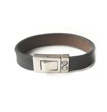 B & L Lederen armband zwart 	BL 99841