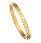 Stainless Steel gold plated bangle armband hartslag