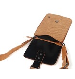 Telefoontasje | Schoudertasje | Crossbodybag | Brede Band | Donker Camel